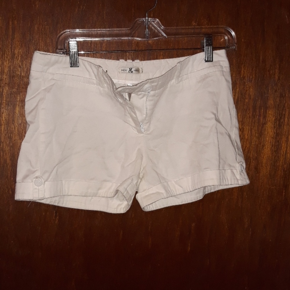 White Linen Shorts